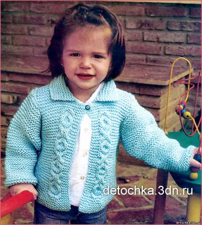 Вязанная кофточка из меланжевой пряжи Вязанная кофточка из меланжевой пряжи
